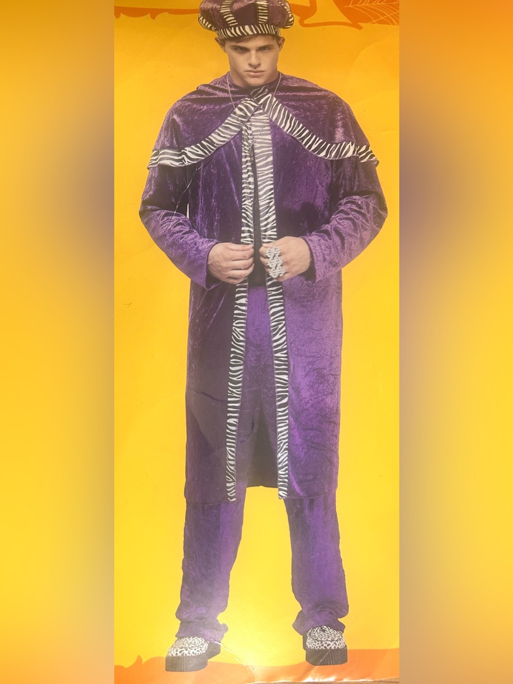 Purple King Big Daddy Men Costume, Men XL 42-46 , Coat and Pants, No Hat in pac